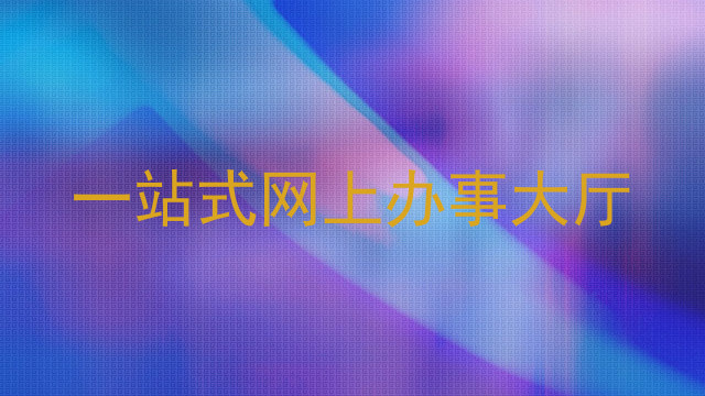 一站式网上办事大厅