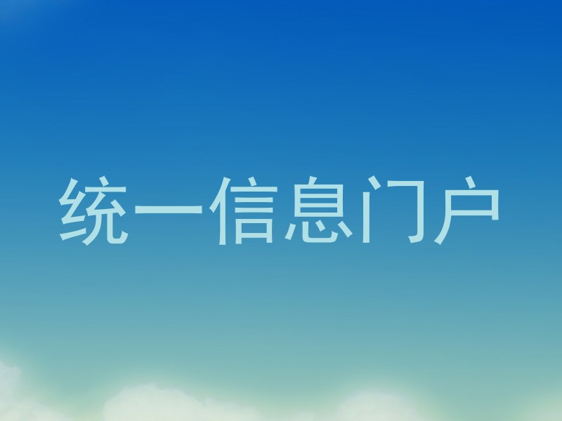统一信息门户