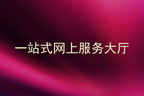 一站式网上服务大厅