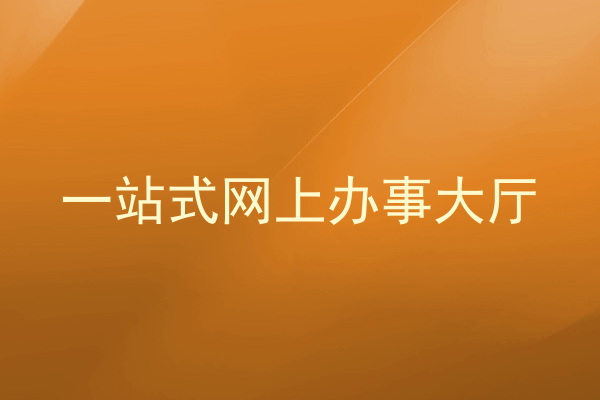 一站式网上办事大厅