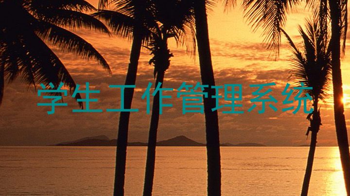 学生工作管理系统