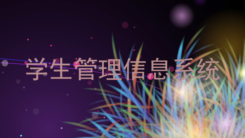 学生管理信息系统