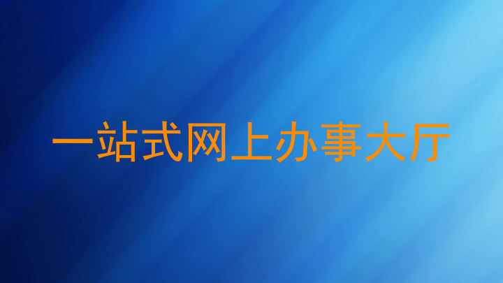 一站式网上办事大厅