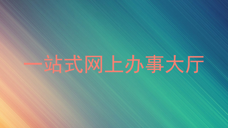 一站式网上办事大厅