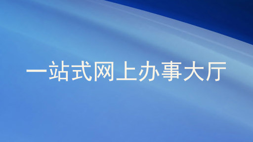 一站式网上办事大厅