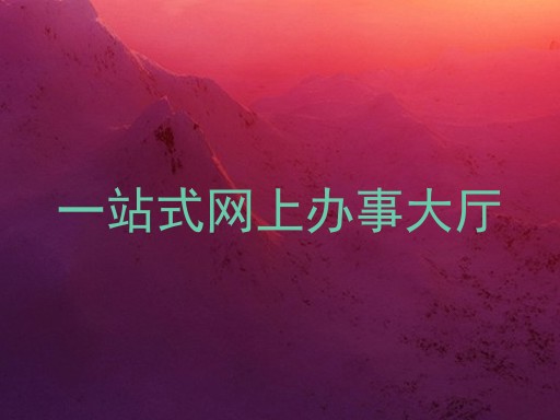 一站式网上办事大厅