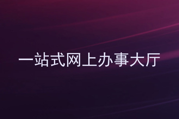 一站式网上办事大厅