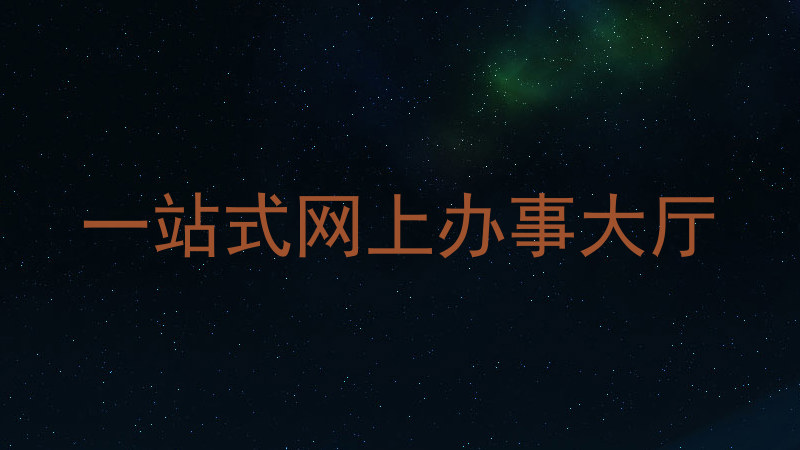 一站式网上办事大厅