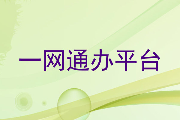 一网通办平台