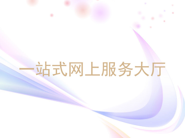 一站式网上服务大厅