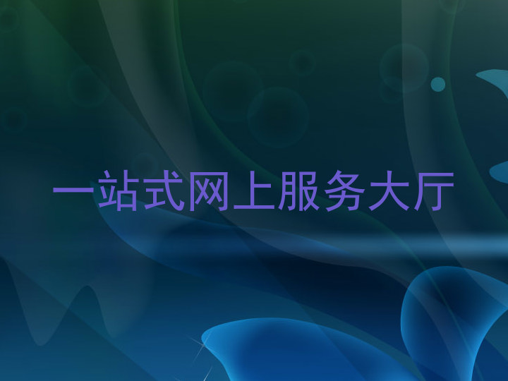 一站式网上服务大厅