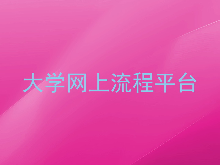 大学网上流程平台