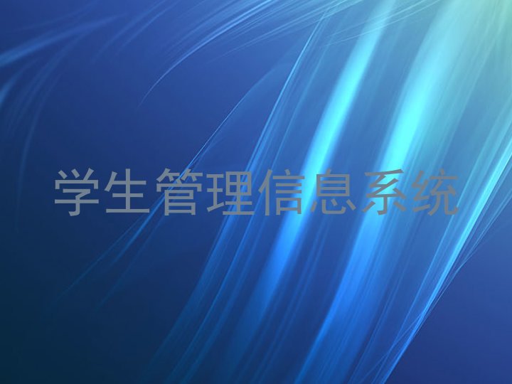 学生管理信息系统