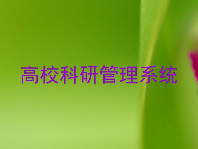 高校科研管理系统