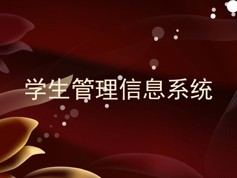 学生管理信息系统