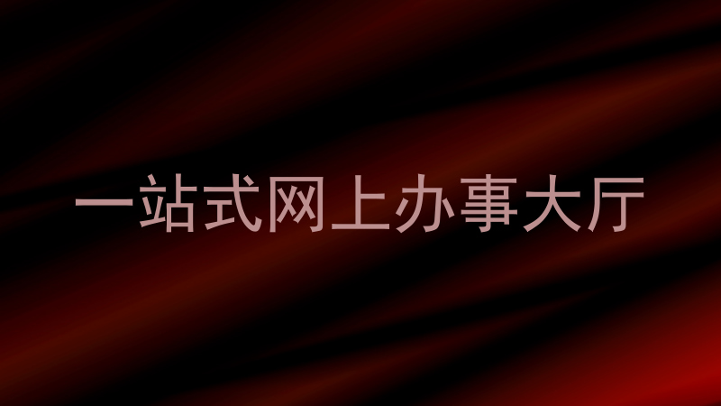 一站式网上办事大厅
