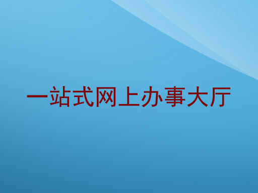 一站式网上办事大厅
