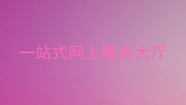 一站式网上服务大厅