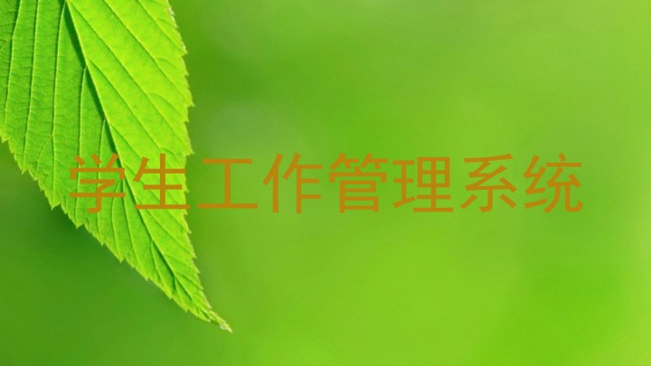 学生工作管理系统
