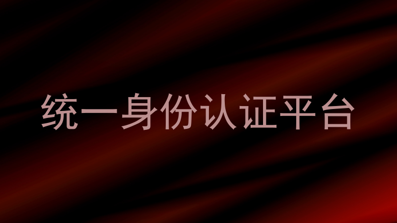 统一身份认证平台