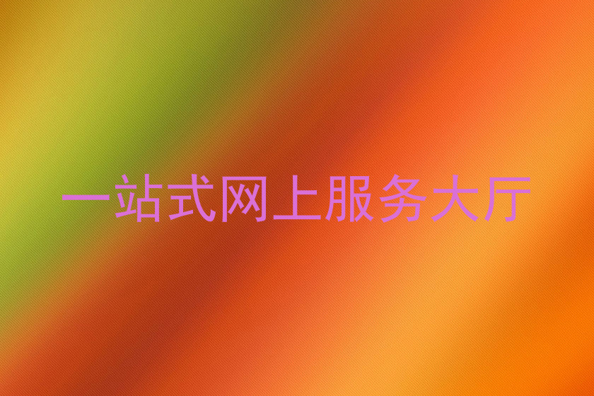 一站式网上服务大厅