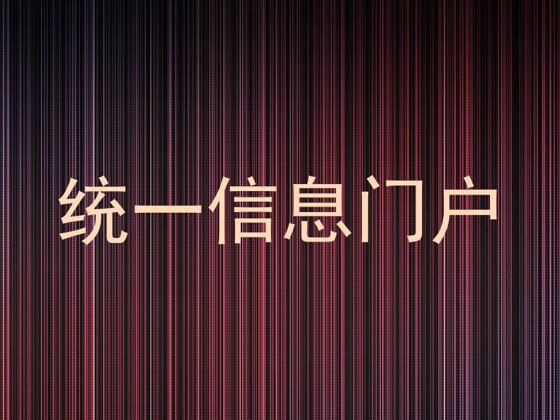 统一信息门户