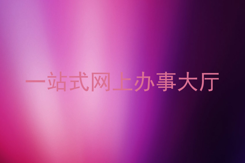 一站式网上办事大厅