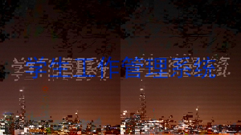 学生工作管理系统
