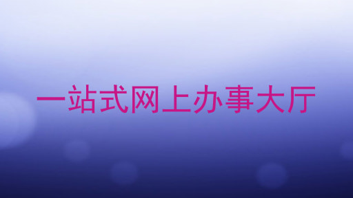 一站式网上办事大厅
