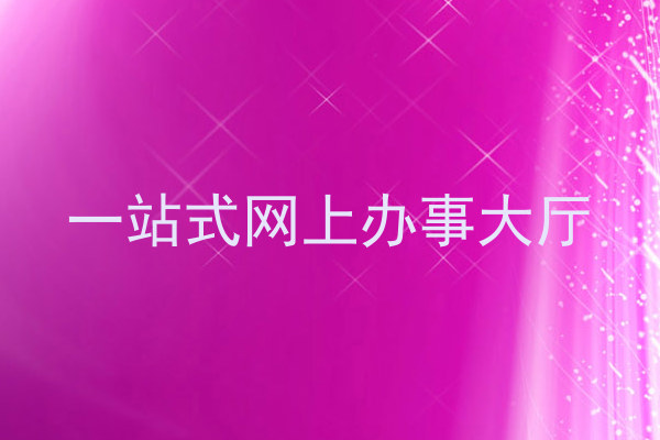 一站式网上办事大厅
