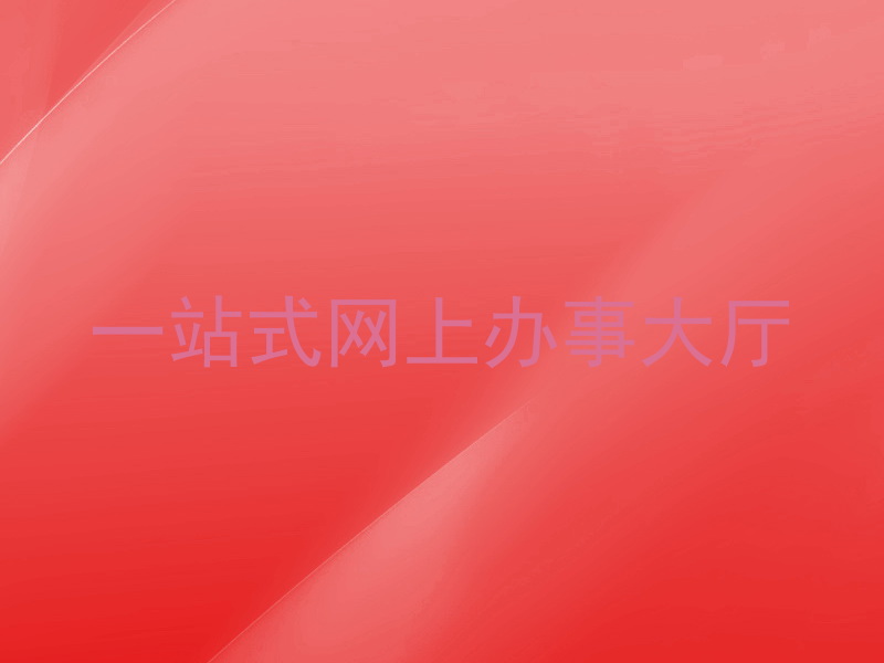 一站式网上办事大厅