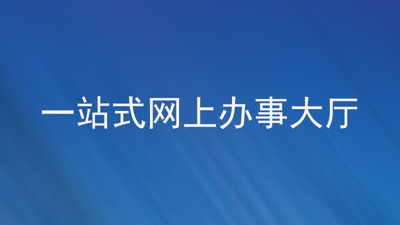 一站式网上办事大厅