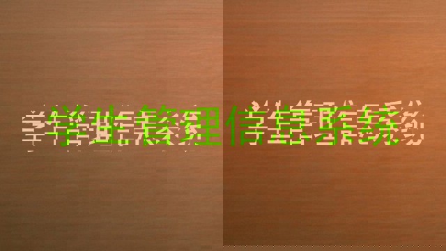 学生管理信息系统