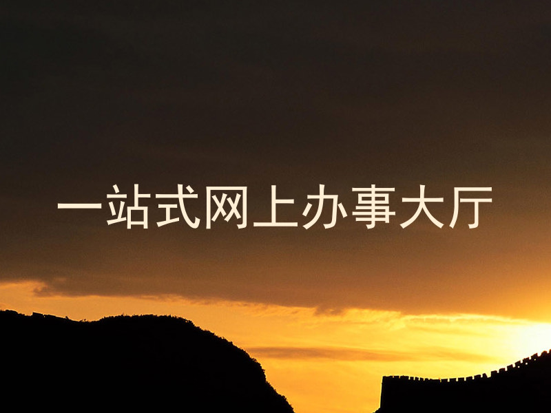 一站式网上办事大厅