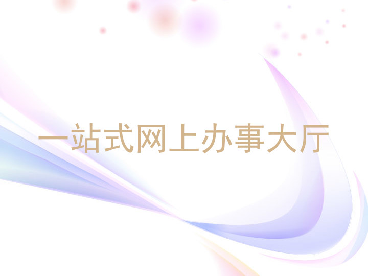 一站式网上办事大厅