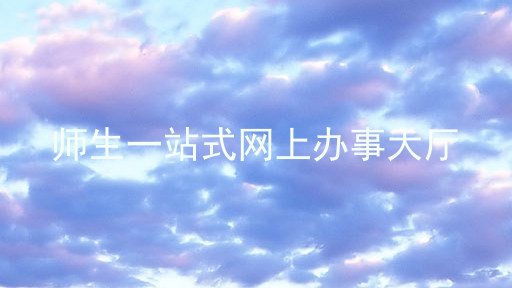 师生一站式网上办事大厅