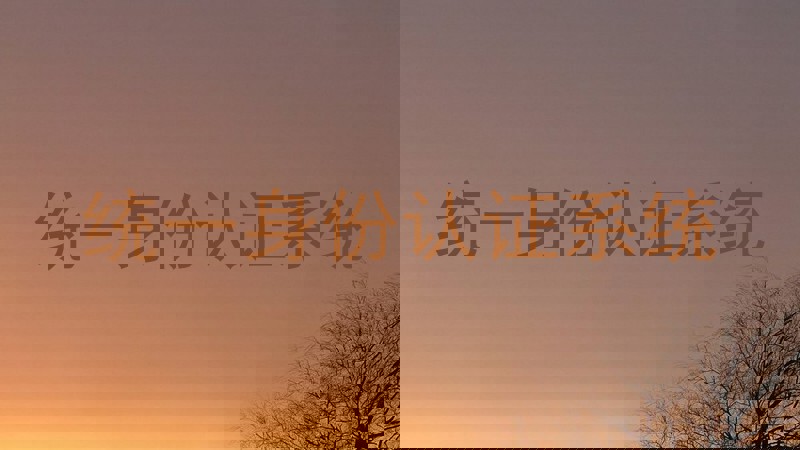 统一身份认证系统