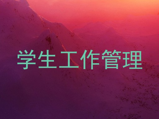 学生工作管理