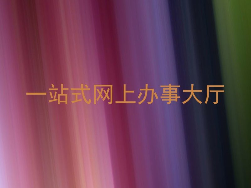 一站式网上办事大厅