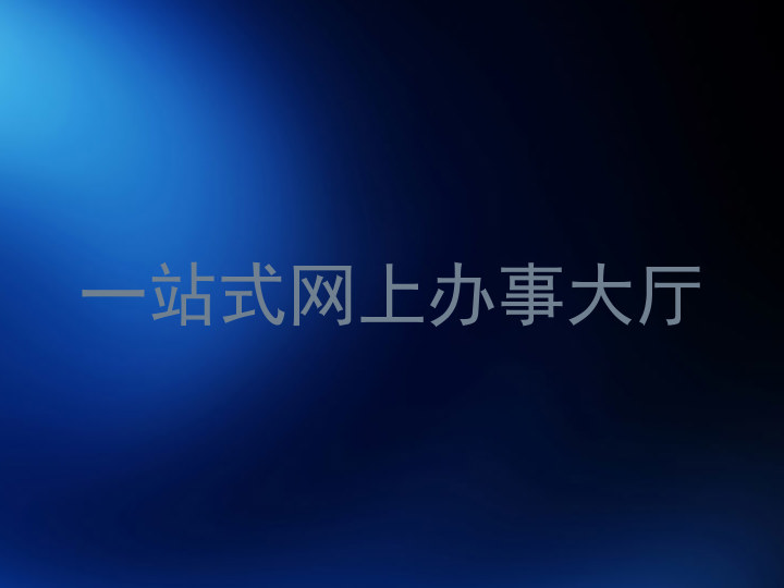 一站式网上办事大厅