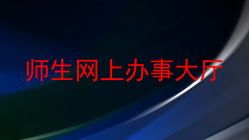 师生网上办事大厅