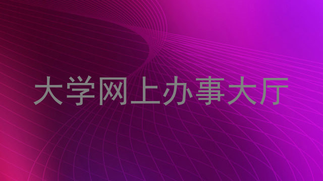大学网上办事大厅