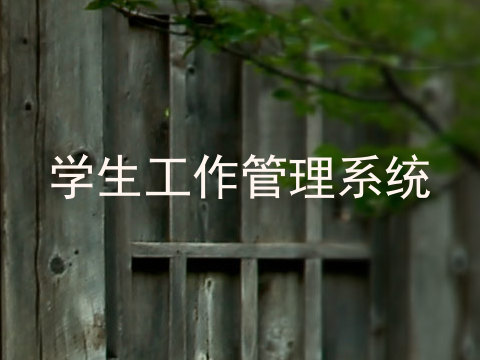 学生工作管理系统