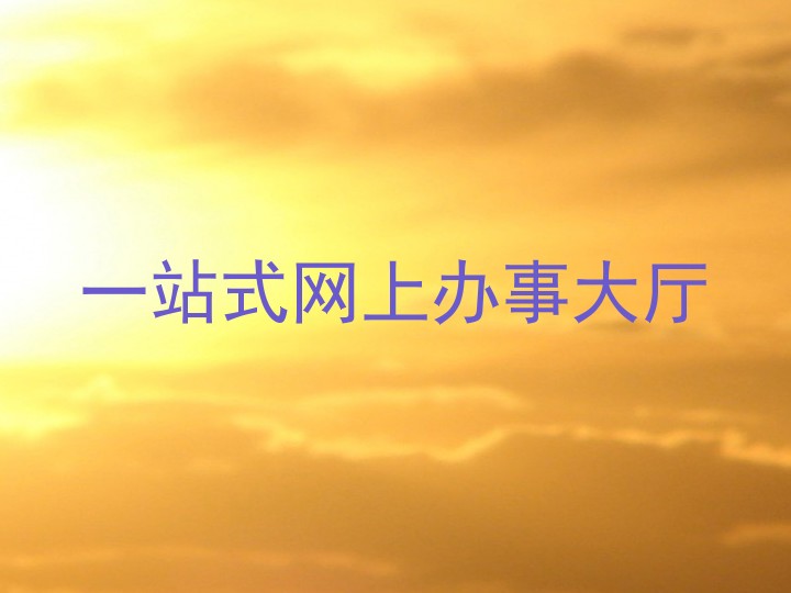 一站式网上办事大厅