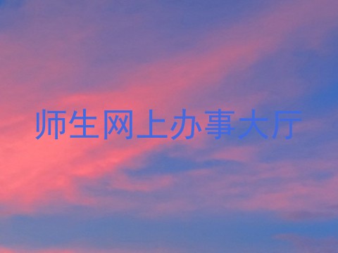 师生网上办事大厅