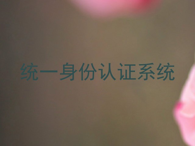 统一身份认证系统