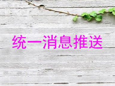统一消息推送