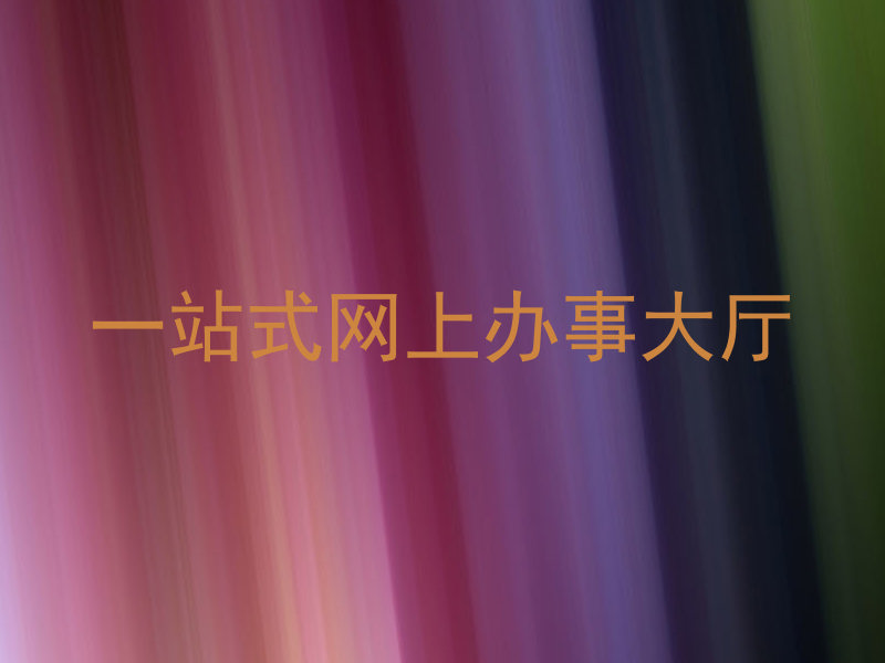 一站式网上办事大厅