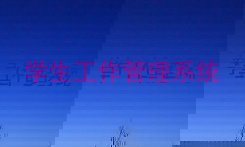 学生工作管理系统