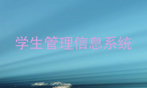 学生管理信息系统